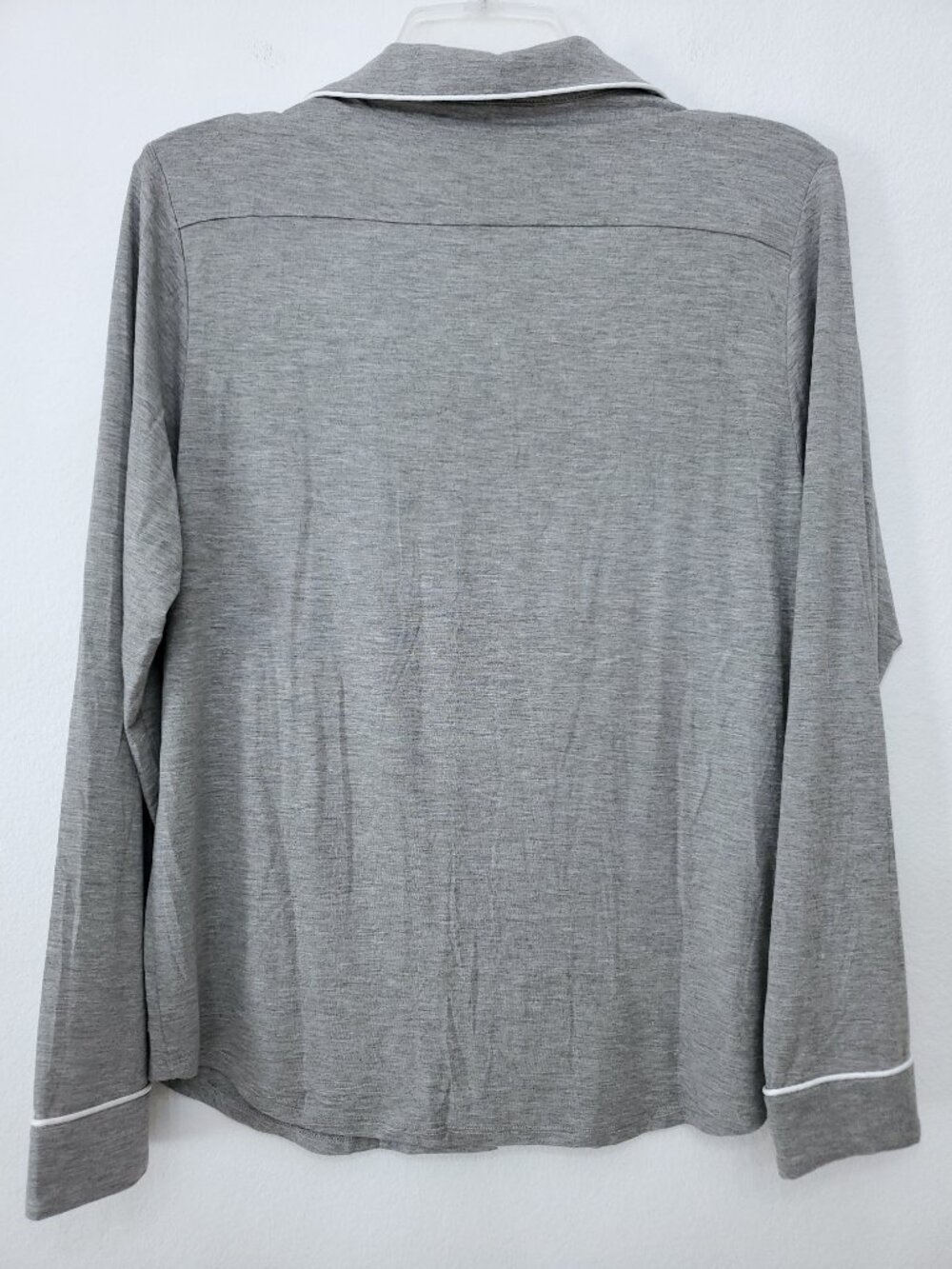 Cozy Earth Bamboo Stretch-Knit Long Sleeve Grey Pajama Set Medium Tall - NWT - Picture 3 of 15